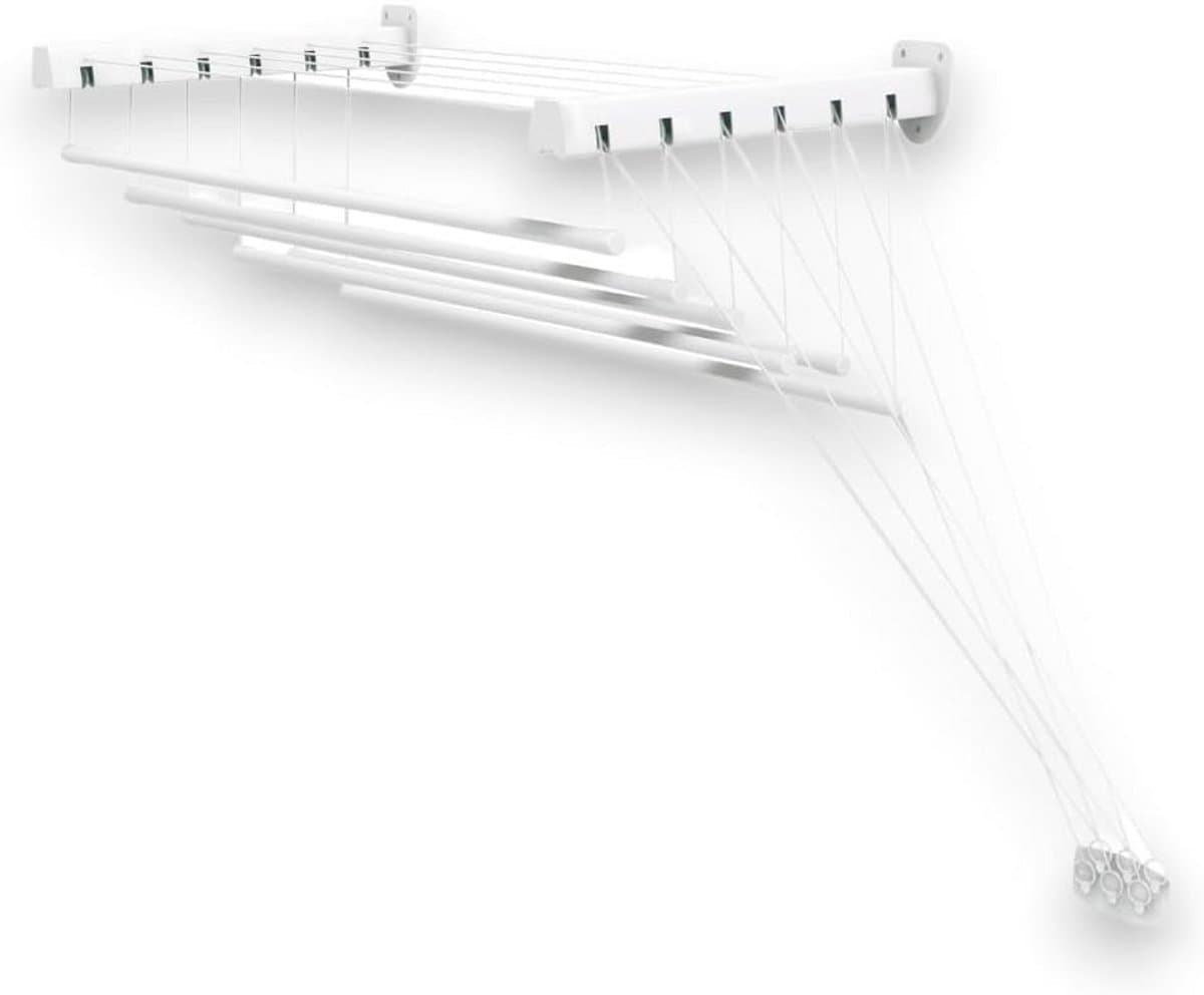Lift wasdroger voor muur en plafond - 6 m drooglengte - Stalen frame — afbeelding 1
