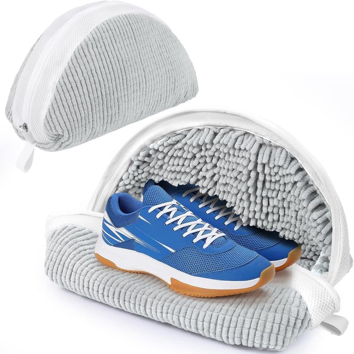 Set van 2 Wasmachine Schoenenzakken met Chenille Reiniging voor Sneakers en Gympen — afbeelding 1