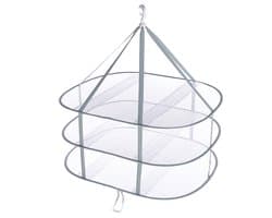 QTTVBTNA - Droogmand - 3-Laags Mesh Droognet - Leg plat om te drogen - Voorkomt vervorming van kleding - Hangende droogrek - Opvouwbaar - Groen - 78x61cm - 1 stuk