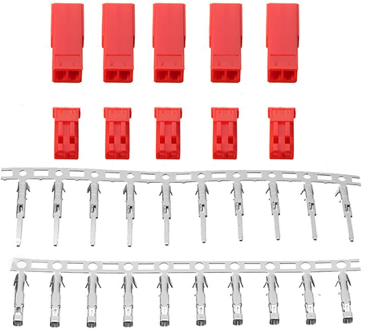 JST RCY 2P stekker set 2 pin 5 sets male en female connectoren — afbeelding 1
