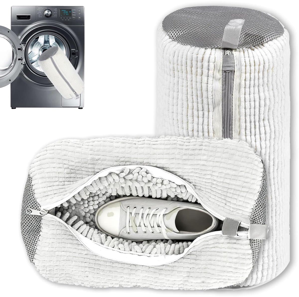 Unyqoos® Set van twee beschermende waszakken voor schoenen met ritssluiting en anti-vervorming — afbeelding 1