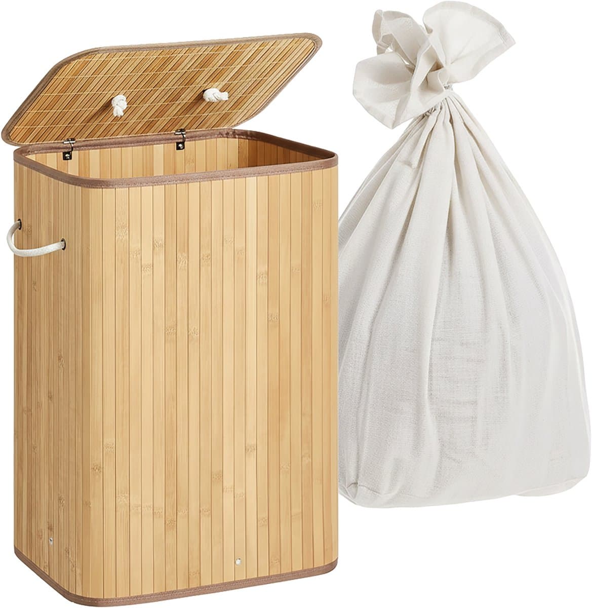 Wasmand met deksel - 80 liter - opvouwbaar — afbeelding 1