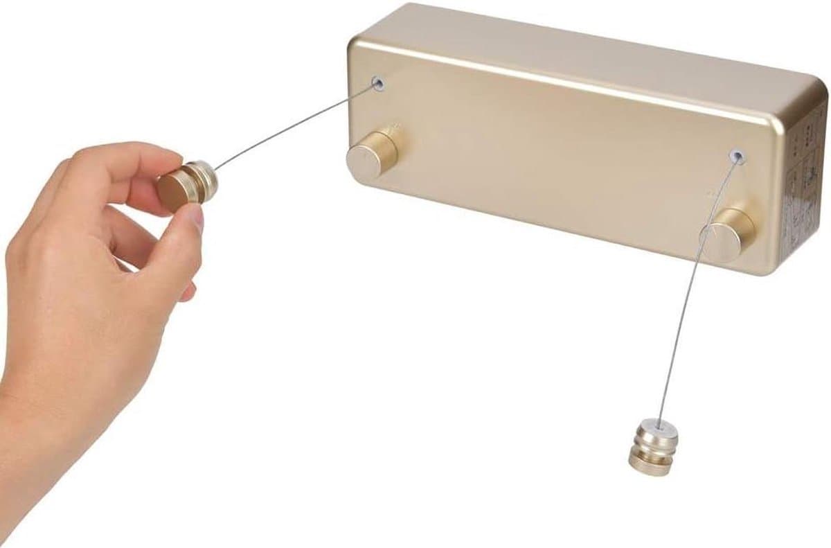 Retractable Dual Lines Indoor Clothesline - Clothes Drying Line for Hotel Home Balcony Bathroom - 4m/13.1ft(02) — afbeelding 1