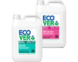 Ecover - Vloeibaar Wasmiddel Universal & Wasverzachter - Bundel 10 L - Plantaardig & Biologisch afbreekbaar - Krachtige reiniging bij 20°C