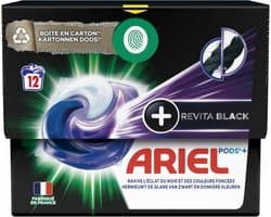 Ariel Revita Black - Wasmiddelcapsules - Pods + - Donkere Was - 12 Wasbeurten