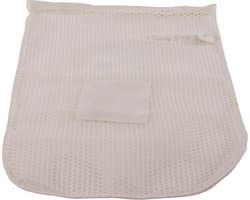 Premium wasnet 40x60 cm - Met knoopsluiting - Wit