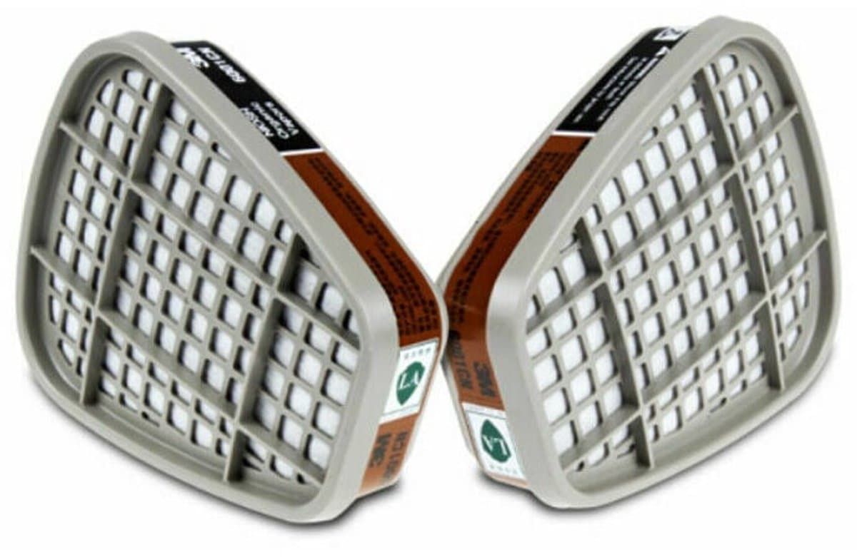 Geschikt voor 3M Filter 6001CN Cartridge A2 voor ademhalingsapparatuur 6000-serie – 2 cartridges (1 paar) — afbeelding 1