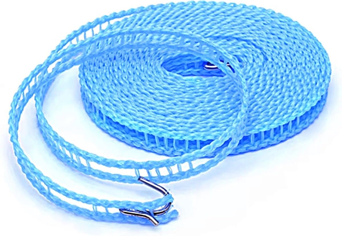 Winddichte waslijn - 5 m - nylon - voor binnen en buiten gebruik — afbeelding 1