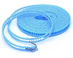Winddichte waslijn - 5 m - nylon - voor binnen en buiten gebruik