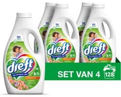 Dreft Vloeibaar Wasmiddel Amazone Regen 4 x 32 Wasbeurten 1,6 liter