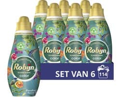 Robijn - Vloeibaar Wasmiddel - Klein & krachtig - Paradise Secret- 6 flessen - 114 wasbeurten - Voordeelverpakking