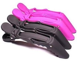 Krokodillen Klemmen - Haarklemmen Vlechten - Haar Stylen - Krachtige Grip - 4 stuks - Paars Zwart