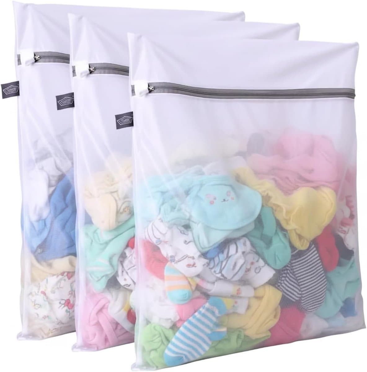 Thijox - Kimmama Waszakken Mesh Waszakken Set van 3, Netwaszak met Rits, Bescherming voor Delicate Kleding, Ondergoed, Sokken, Kousen, Speelgoed, Wass — afbeelding 1