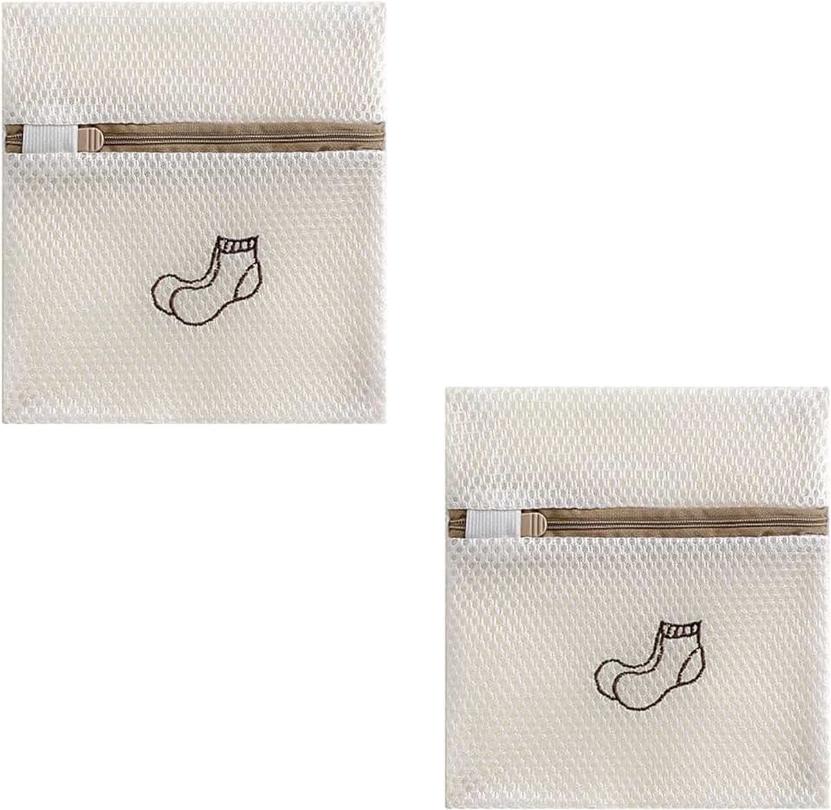 Waszakken voor wasgoed, netzak voor wasmachine met sluiting, voor gevoelige kleding, beha's, sokken, schoenen, beddengoed, 18 x 20 cm, 2 stuks — afbeelding 1