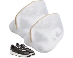 Dailygoods- Schoenwaszak Set van 2 - Drie-laags Net - Waszak voor Schoenen - Herbruikbare Waszak - Polyester - 23 x 23 x 33 cm