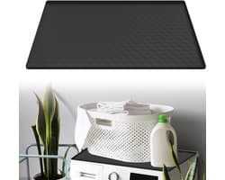QORA® Lekbak Wasmachine - Lekbak - Anti Trillingsmat Wasmachine - Lekbak Wasmachine 60x60 x - Lekbak Wasmachine Universeel - Zwart - 60cm x 60cm x 2cm