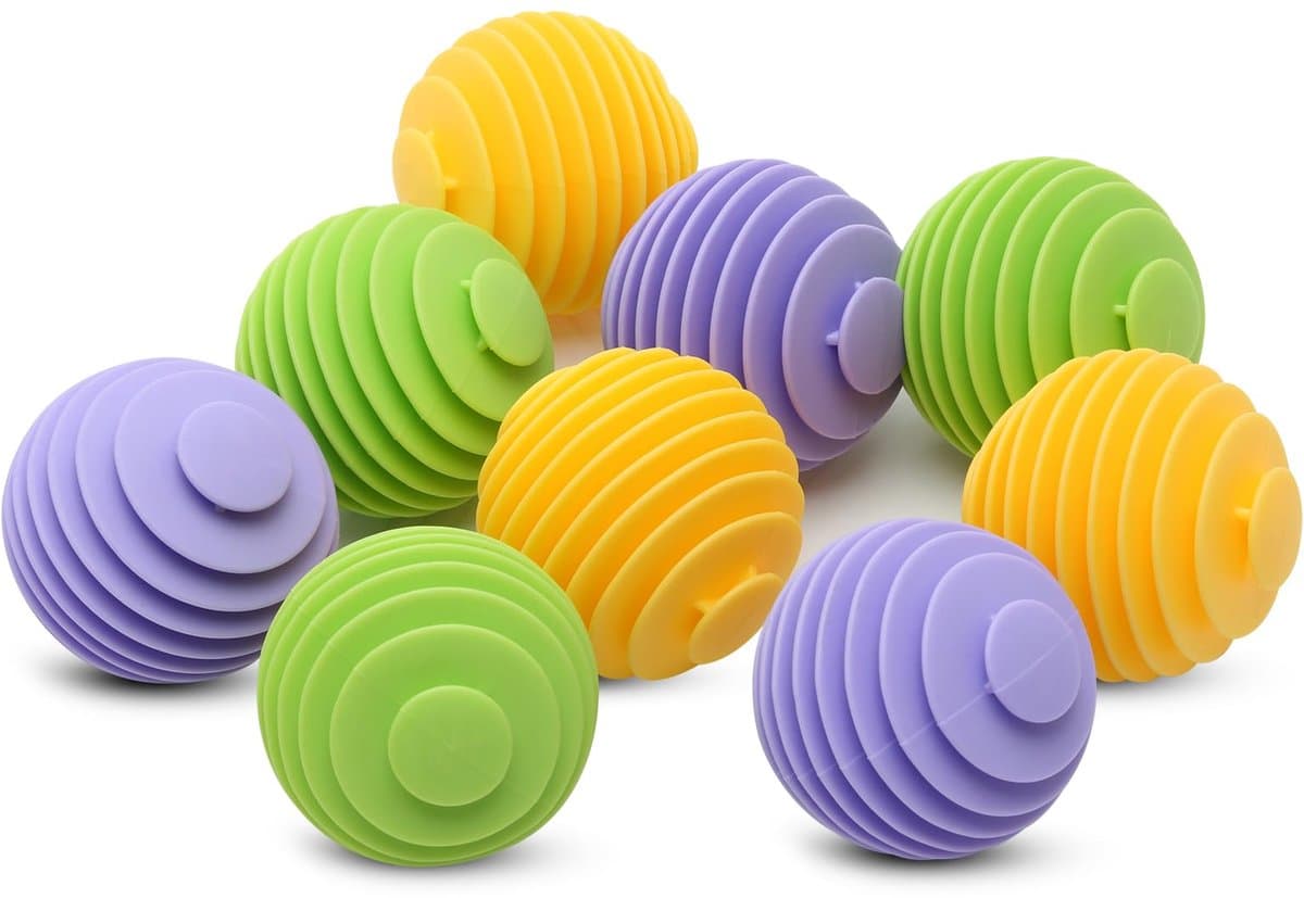 Wasdroogballen voor de wasmachine, 9 stuks, droogballen, wasballen, speciale droogballen voor voorladers, rubberen wasballen - verminder het gebruik van wasballen. — afbeelding 1