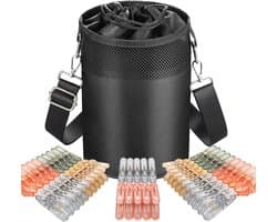 Wasknijperzak met Schouderriem en Ophanglus - Diverse Kleur - Voor Maximaal 200 Wasknijpers - Weerbestendig Materiaal - Voor Huis en Tuin