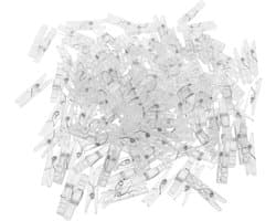 Mini Transparante Clips - Kleine Knijpers - Decoratief Ophangen - Veelzijdig Gebruik - 50 Stuks - Transparant