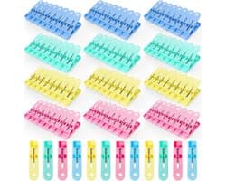 Wasknijpers,4 Kleuren Stevige Wasknijpers Zonder Opdruk Voor Waslijn,Kleine Plastic Klokken Zachte Grip Kleren Pegs Winddicht voor Waslijn of Droogrek