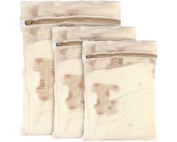 3 Stuks Wasnet voor Wasmachine, 3 Maten Duurzame Mesh Waszakken | Netwaszakken, Beschermende Waszak van Gaas, met Ritssluiting, voor Delicate Blouse, Sokken, Ondergoed, Lingerie, Babykleding