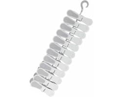 Wasknijpers - Kledingklemmen - Kleding Ophangen - Gevoerde Klemmen - Pak 12 stuks - Grijs