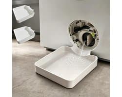 2× Lekbak wasmachine - 17,8 ×17,8cm - Lekbak voor Wasmachine en Vaatwasser - Opvangbak - universele wasmachine lekbak - Wasmachine opvangbak - afvoerbak - wateropvangbak voor kelder, woning, camper - wit
