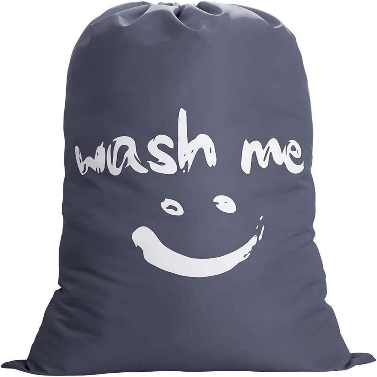 QTTVBTNA – 1 stuk Waszak voor Reizen – Grote Opvouwbare Waszak – Stoffen Wasgoed Opbergzak voor Vuile Was, Reizen, Wasruimte en Slaapkamer – 120L – 61x92 cm – Grijs — afbeelding 1