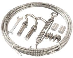 Roestvrij Staal Waslijn - Gecoate Staaldraad - Kleding Drogen - 304 Roestvrij Staal - 6 mm 8 meter - Zilver