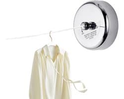 Intrekbare Waslijn - Drooglijn Uittrekbaar - Kleding Drogen - Zonder Boren - 2.8 Meter - RVS