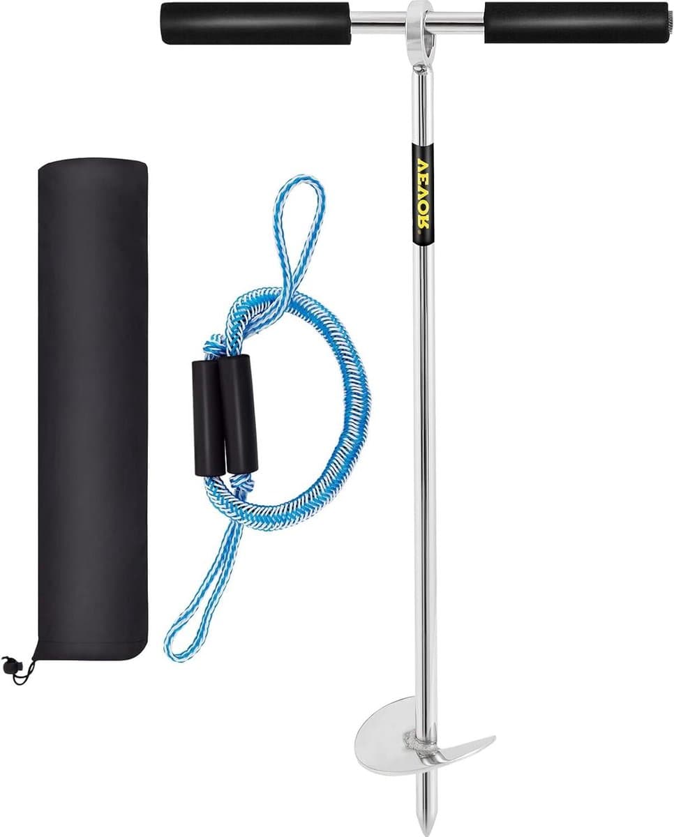 Grondanker - Zandanker Bootanker - Watersport Stabiliteit - 316 Roestvrij Staal - 45 cm Lang - Zilverkleurig — afbeelding 1