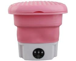 Dailygoody - Draagbare wasmachine - Mini-wasmachine - Opvouwbaar ontwerp - Roze - Voor babykleding en ondergoed - Handig voor thuis en reizen