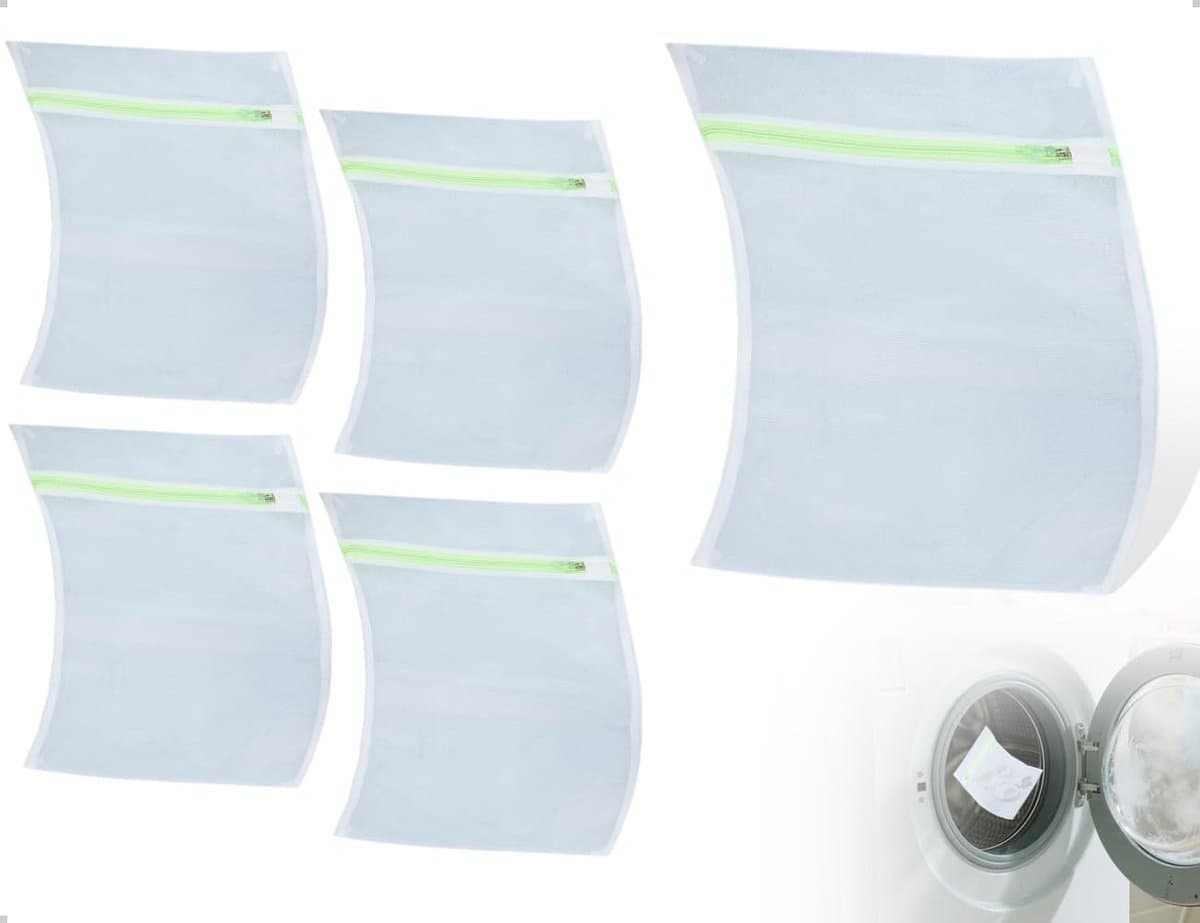 Dailygoods- Waszakken Herbruikbaar - Set van 4 - Polyester Mesh - Antikreuk - Lichtgewicht - Ideaal voor Reis en Activiteiten - Wasnet — afbeelding 1
