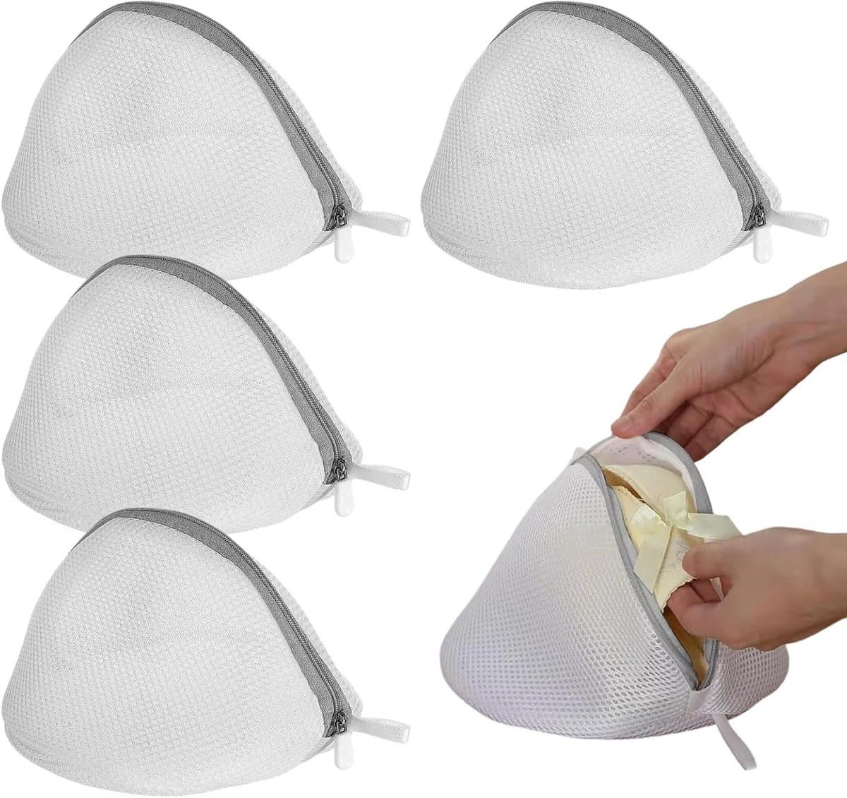 Set van 4 Wasnetten voor de Wasmachine - Herbruikbaar, Ideaal voor Bh's, Ondergoed en Kleding - Stevig en Duurzaam Wasaccessoire — afbeelding 1