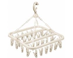 VHV Sokkendroger - Droogrek - 32 Knijpers - Sokken Hanger - Wasrek Sokken - Wasrek - Droogrek - Carrousel - Droogcarrousel - Washanger - Sokkendroogrek - Wit