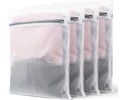 Wasmachine Wasnet 4 Stuks, 30 x 40 cm, Praktische Waszak met Rits voor Kleding, Sweaters en Ondergoed