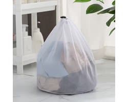 Een verdikte waszak van polyester mesh met trekkoord, geschikt voor gebruik op de universiteit, op reis en in de fabriek. Machinewasbaar. 40*50 cm