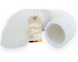 Flexibele Afvoerslang 3 Meter - Ø 100 mm - PVC - Voor Airco, Afzuigkap en Droger