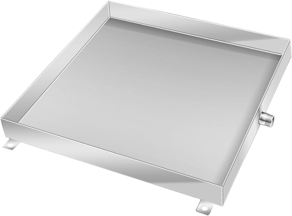 Condensaat Afvoerbak - Lekbak Airco - Buitenunit Opvang - Stevig Roestvrij Staal - 50cm Vierkant — afbeelding 1