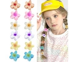 Inovra Plus - Bloemenhaarclips 12 stuks, antislip bloemenhaarklemmen voor dames - ideaal voor reizen, vakantie en feestjes - bloemklauwen, Hawaiiaans, klein