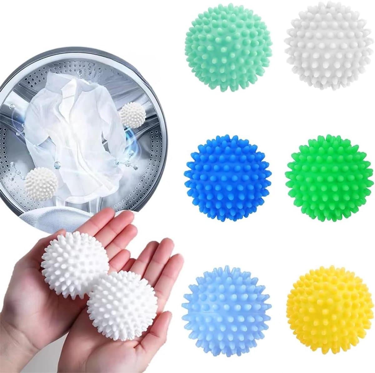 Allecto Plus - Herbruikbare Drogerballen voor Donsjacks en Huiskleding - Set van 6 stuks — afbeelding 1