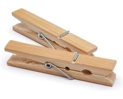 72 Haringen voor Waslijn - Traditionele Wasknijpers voor Kunst en Ambachten — afbeelding 1