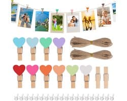 Set van 100 Kleine Houten Wasknijpers voor Decoratie en DIY