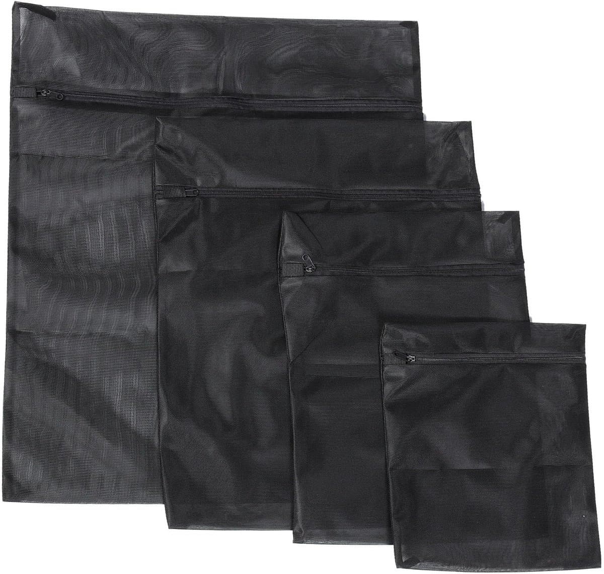 Dailygoods - Mini-mesh-waszakken - Wasnet voor kleding - Zwart - Opbergtas voor wasgoed - Reiswaszakken - Geschikt voor ondergoed — afbeelding 1
