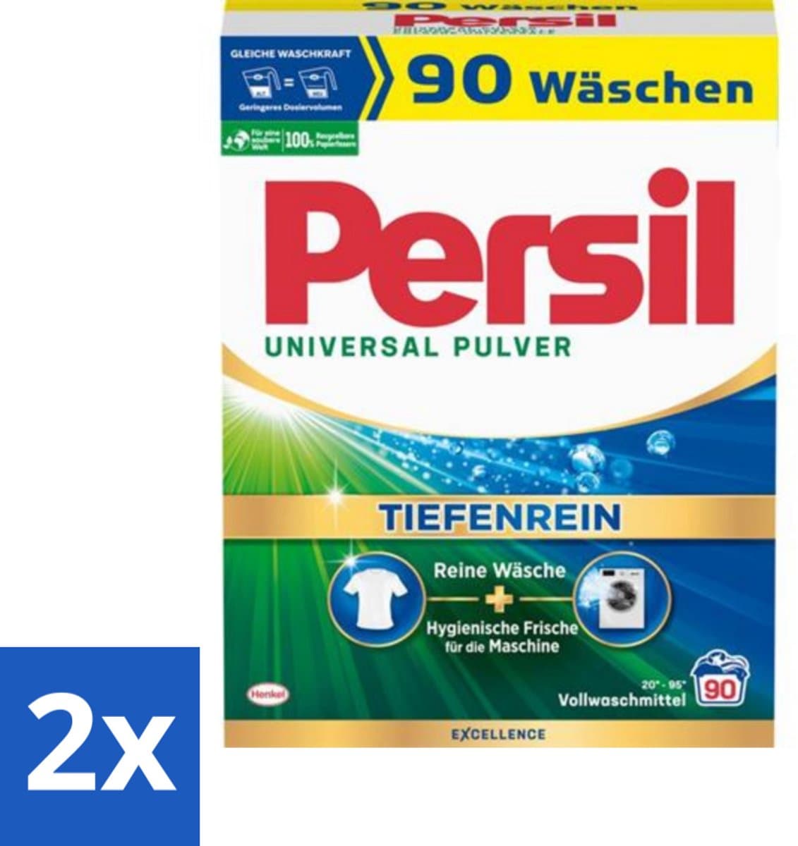 Persil Universal - Waspoeder - Witte Was - 90 Wasbeurten - Voordeelverpakking - 2 stuks — afbeelding 1