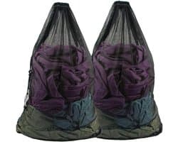 Extra grote wasnetzakken 70x90 cm - 2 stuks met trekkoord voor wasmachine, ideaal voor vuile reis kleding, blouses en ondergoed