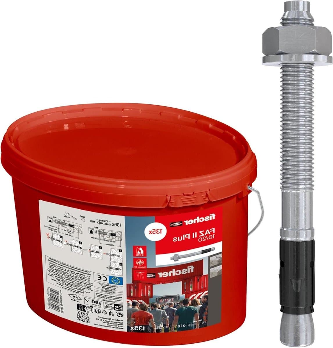 Boutenanker FAZ II Plus - Zware lastankers Keilbouten - Bevestigen Zware Lasten - Hoog Draagvermogen Seismisch Goedgekeurd - 135 stuks — afbeelding 1