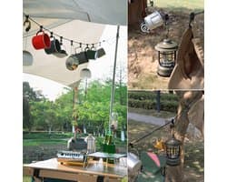 Reis Waslijn - Kledinglijn Buiten - Droog Kleding - Met Haken - 5 Meter - Reflecterend