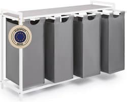REN® Wasmand 4 Vakken - Wasmand - Wassorteerder - Crème - 73cm x 111cm x 36cm