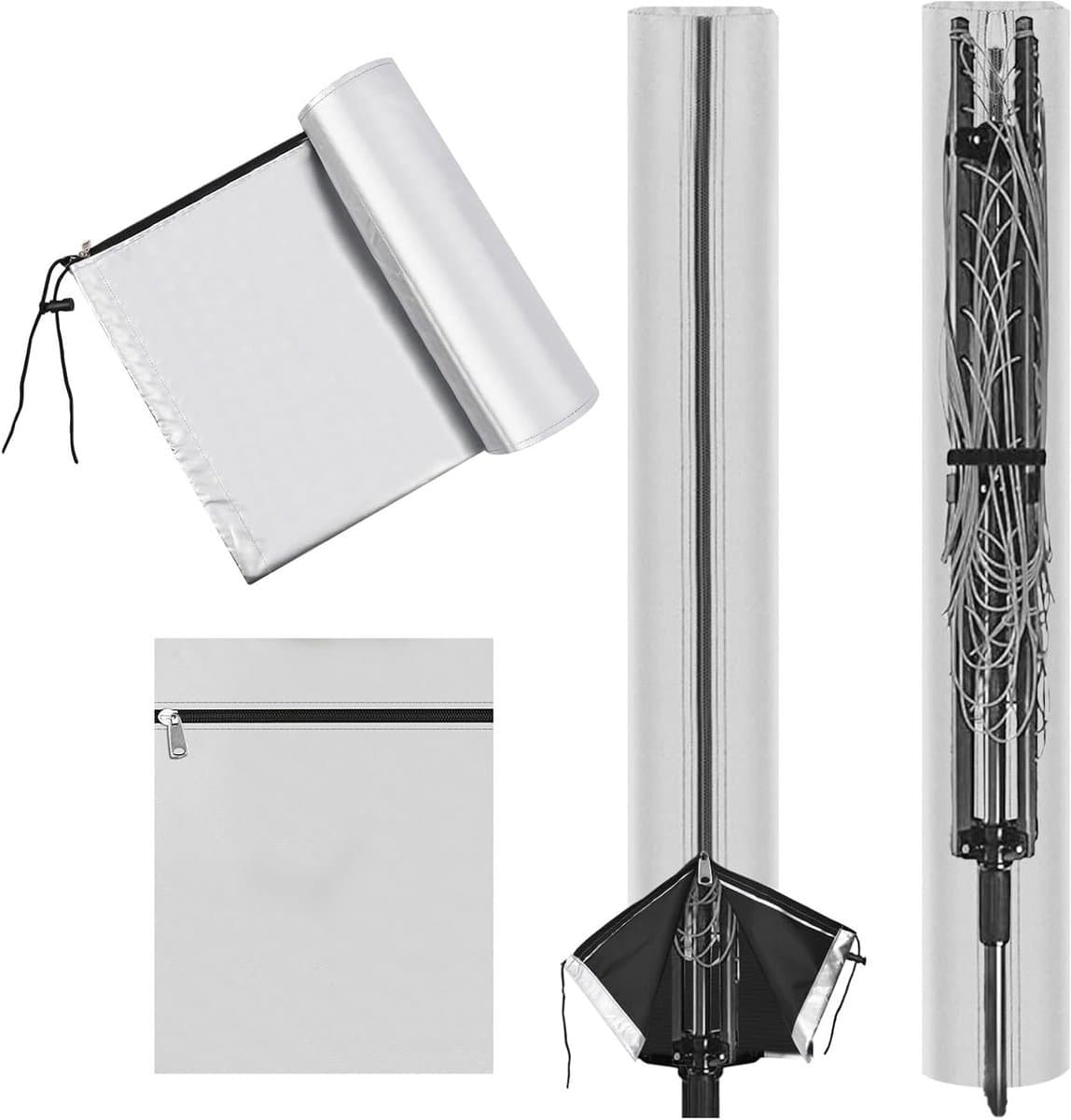 Rotating Clothesline Waterproof Cover van 420D Heavy Duty Oxford, Bescherming voor Waslijn, Tuin Parasol en Buitengebruik — afbeelding 1